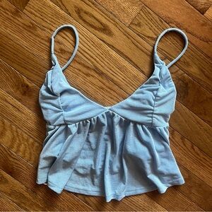 Women's Blue Babydoll Top